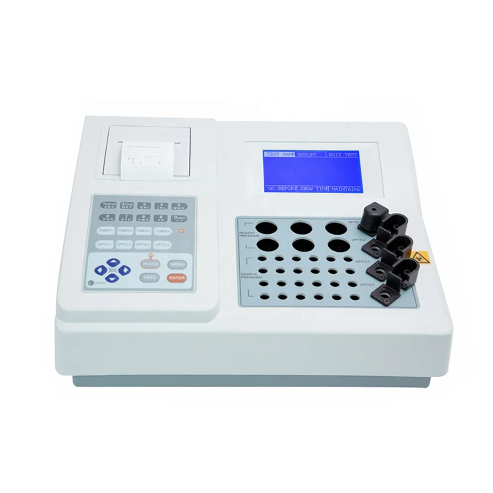 

AMAIN Semi-auto Blood Coagulation Analyzer AMSX5004 Portable Biochemistry Equipment