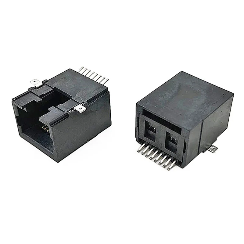 10PCS 5322 RJ45 network 90-degree horizontal interface SMT surface mount connector - all-plastic 8P8C network socket connector