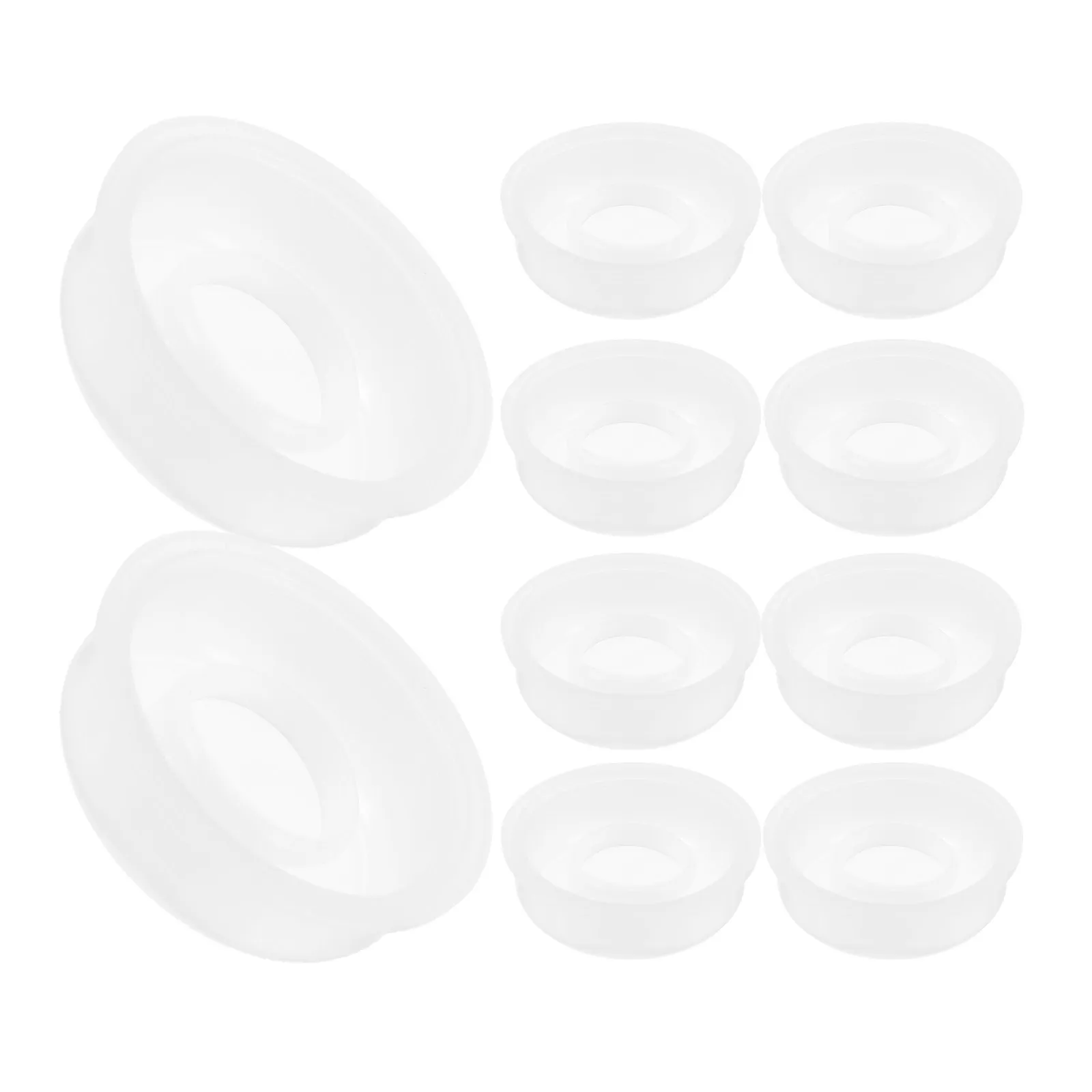 10Pcs Plastic Bucket Lids 20-25L Chemical Storage Leak Proof Screw Seal Inner Lid Pull Ring for Paint Storage Pet Food Chicken