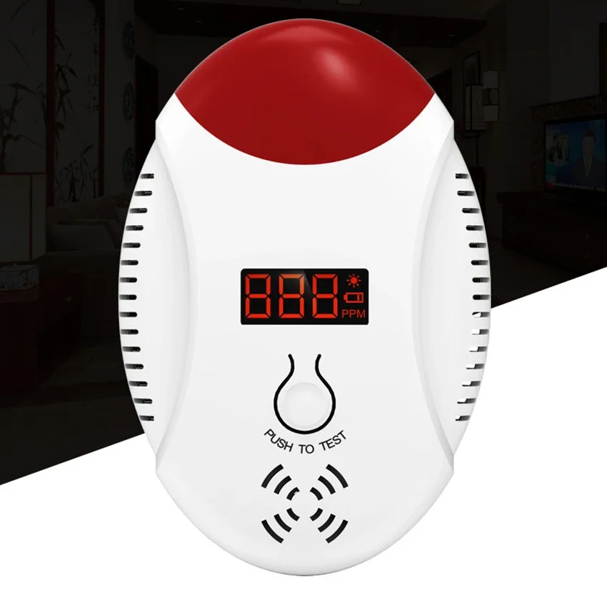 Detector de monóxido de carbono, alarma de CO con pantalla Digital LCD de 120dB, funciona con pilas, para viajes, hogar, dormitorio y cocina