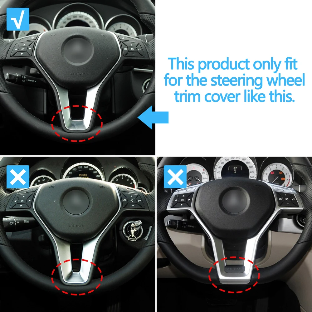 Car Steering Wheel Outer Frame Chromed Cover Trim For Mercedes BENZ C E GLK CLS Class W176 W246 W204 W212 GLK204 W156 W117 W218