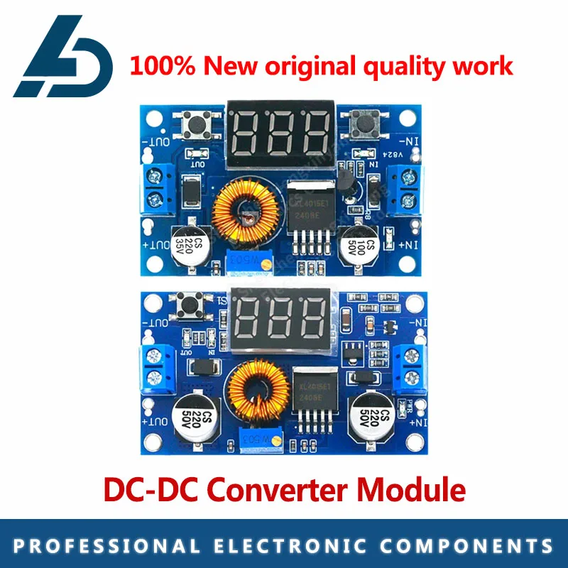 5A 75W XL4015 DC-DC Converter Adjustable Step-Down Module 4.0-38V to 1.25V-36V DIY Adjustable Power Supply