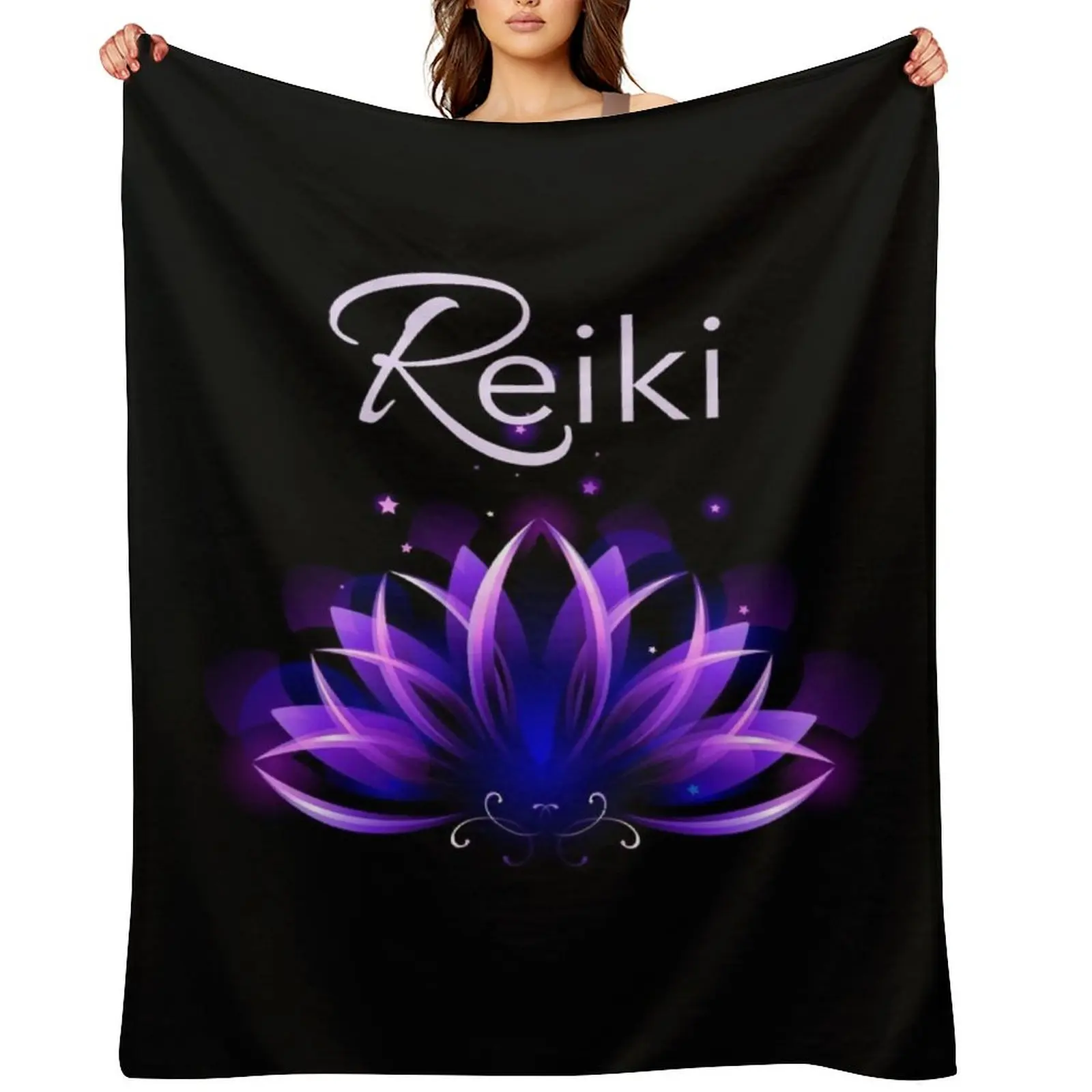 Reiki, Reiki Gifts, Reiki Shirt, Reiki Dress, Apron, Journal, Mind and Sprit, Meditation Throw Blanket Decorative Throw Blankets