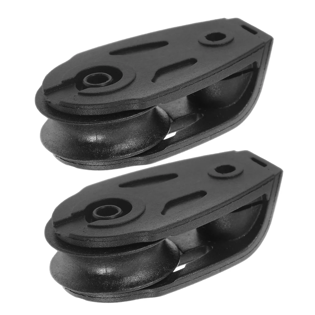 2 Pcs Pulley Boat Rope Clamp Trolley Anchor Kayaks Yacht Spiral Marine Sailboat Hardware Parts and Accessories