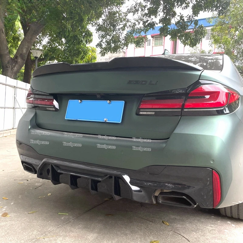 For BMW G30 5 Series M5 530i 540i 2018 2019 2020 2021 2022 High Quality ABS Plastic Unpainted Color Rear Trunk Lip Spoiler Wing