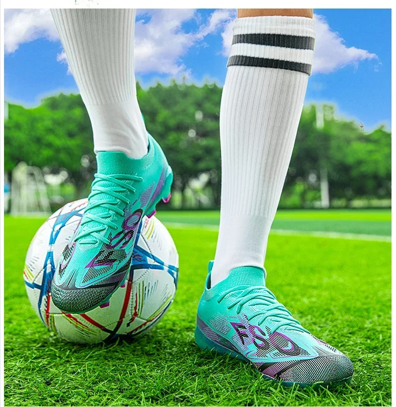 Neue Herren Fußballschuhe FG Ultraleichte Fußballstiefel Outdoor-Trainingsschuhe Fußballspiel Lange Stollen Rutschfeste Stollenschuhe Dropshipping – Detail 9