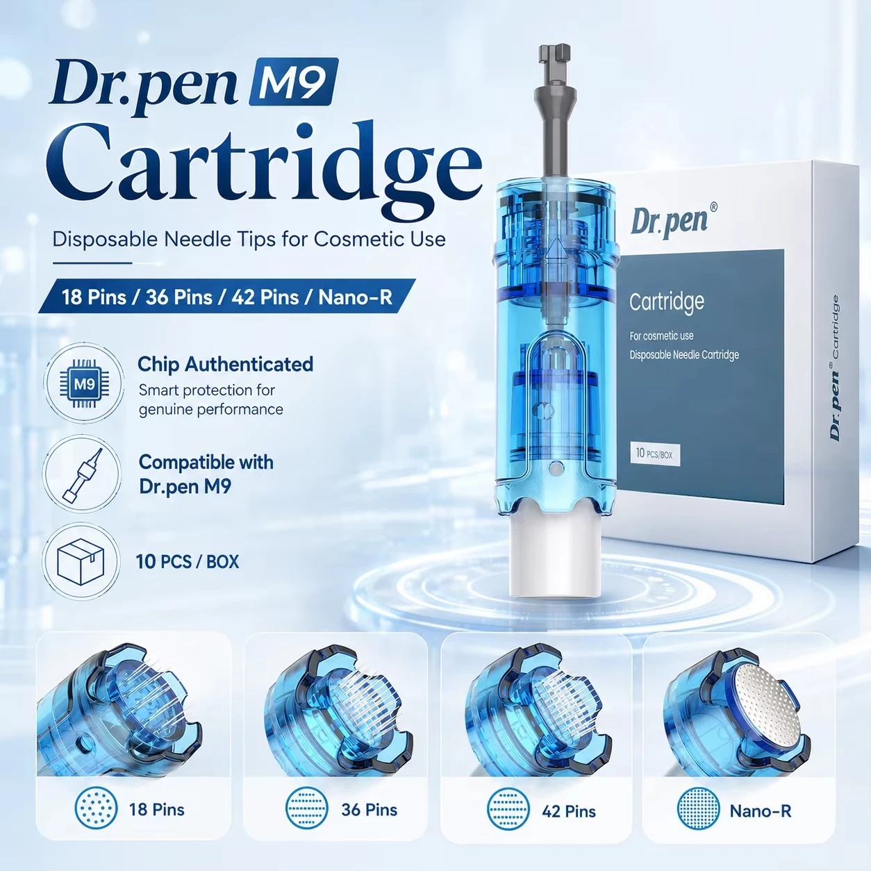 10-cartouches-de-microneedling-avec-puce-nano-intelligente-integree-longueur-d'aiguille-025-mm-18-36-et-42-aiguilles-pour-dr-pen-m9