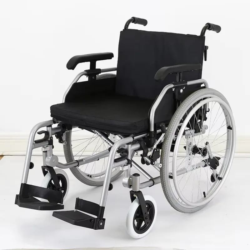 

Aluminum Manual Wheelchair with Height Adjustable Feature Mobility Aid for Rehabilitation Treatment Supplies