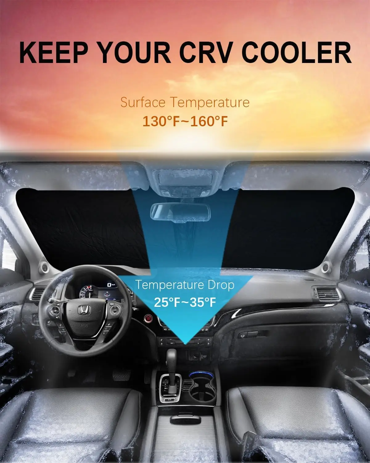 

Car Windshield Sunshade Cover for HONDA CRV 2012-2016 Auto Front Window Sun Shade Visor UV Protector Car Interior Accessories