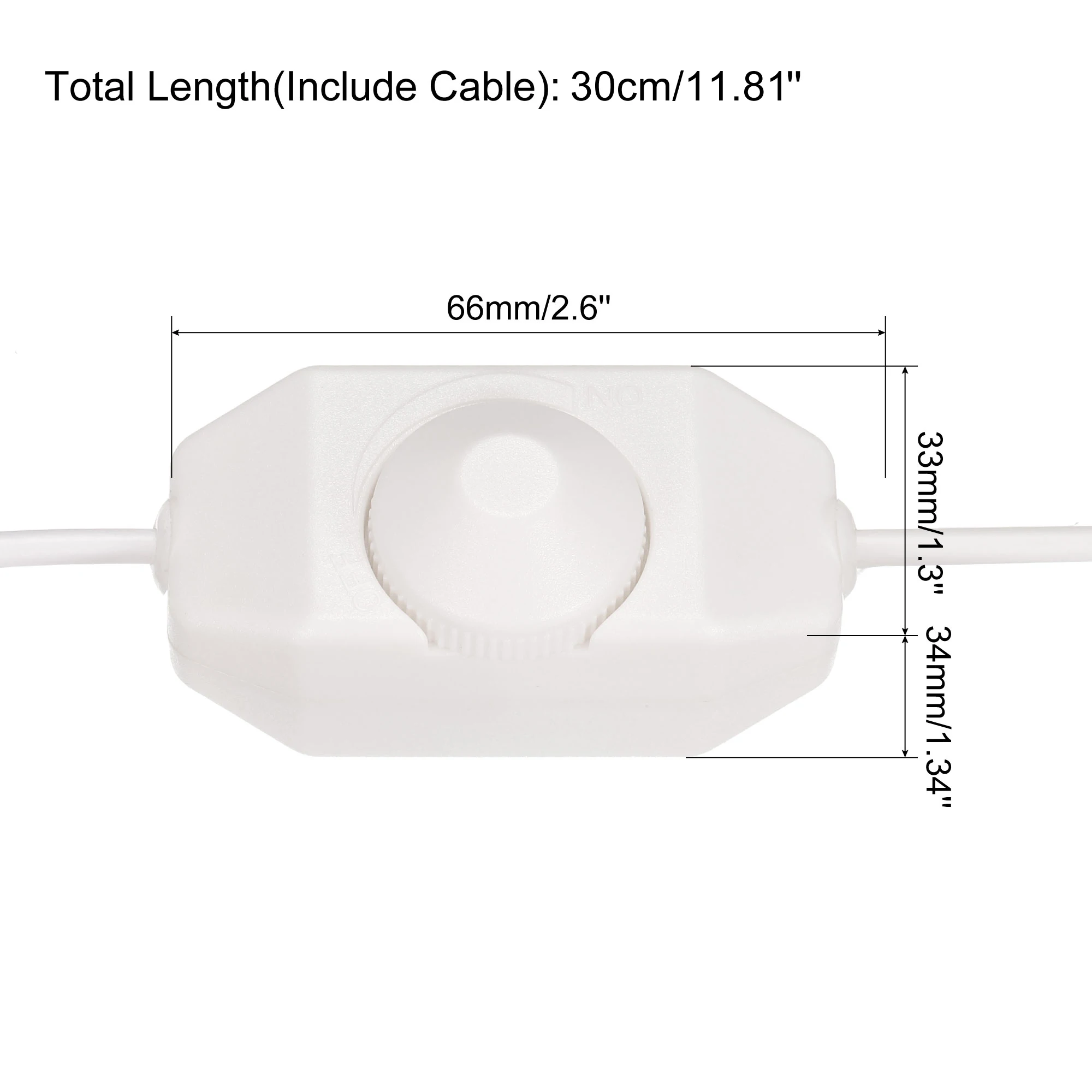 2Pcs LED Strip Dimmer Switch Brightness Adjust Controller 5V DC USB Female to Male Extension Cord with Rotary Switch Controller