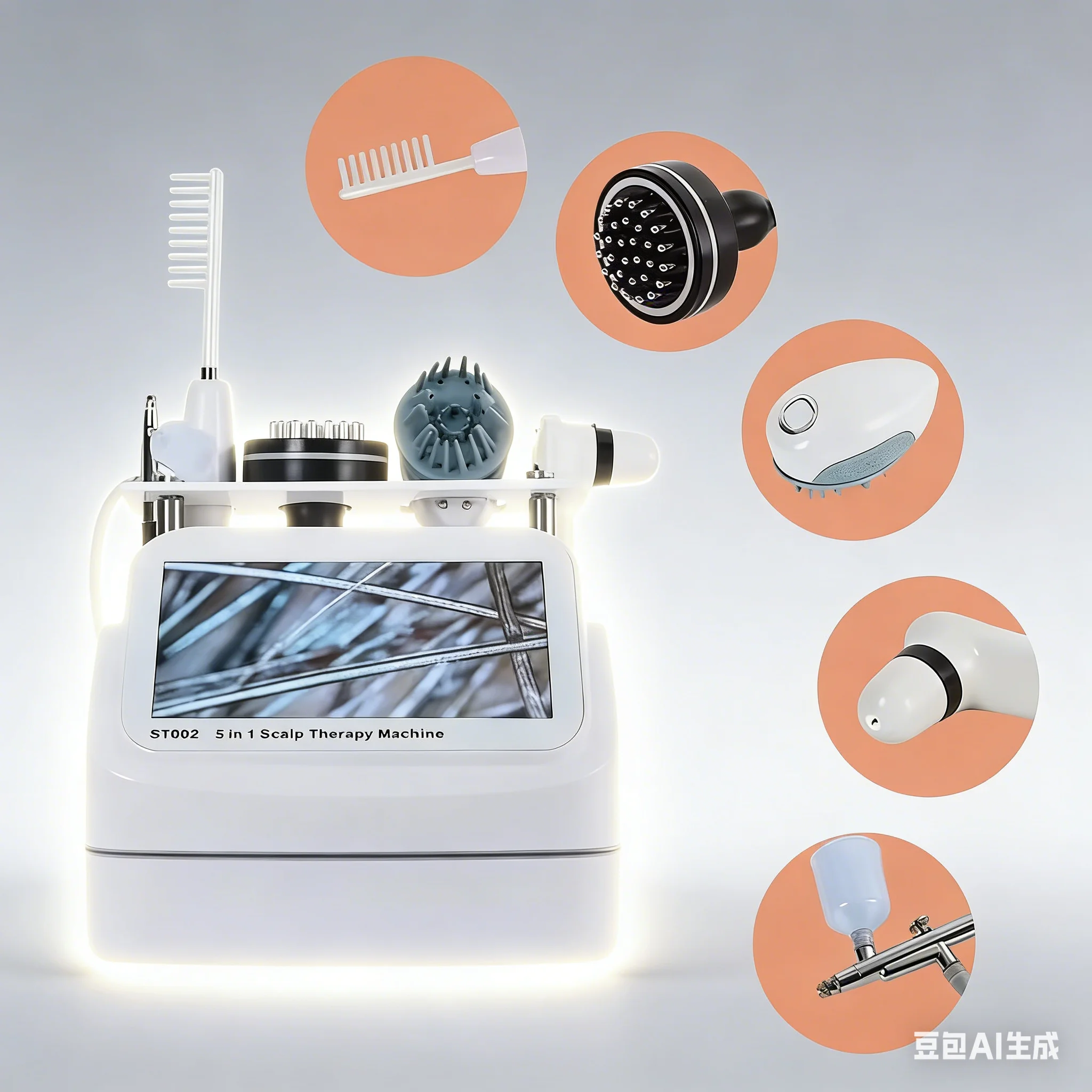 2026 Multi-Functional 5-in-1 Hair Spa Kit: Scalp Analyzer + Massage – Home & Salon Compatible