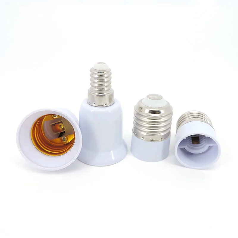 1/2/5x white E14 to E27 to E14 male female Converter LED Light Lamp Bulb base power supply Socket Holder AC Adapter Fireproof