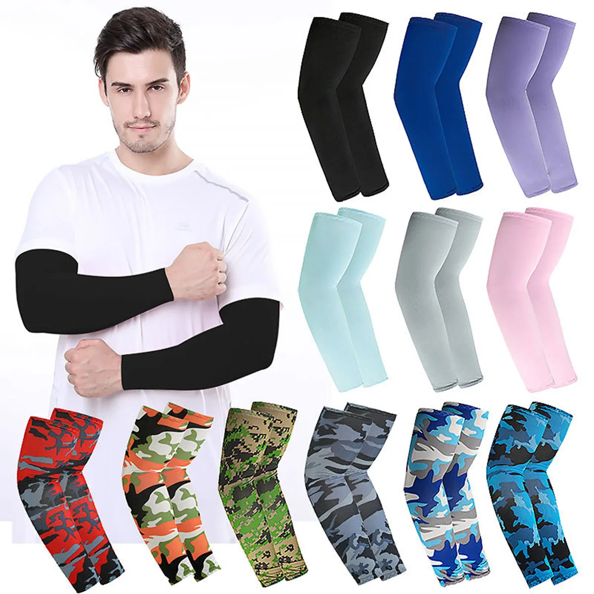 Summer New Sunshade Sleeves Sports Outdoor Cycling Running Men's Same Ice Sleeves