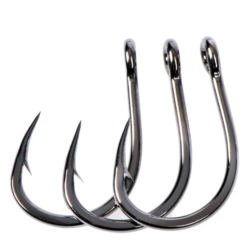 Imagen 2 del producto Anzuelos de Pesca de mar Mustad originales 10827 4X anzuelo fuerte cebo vivo anzuelo de púas de acero rico en carbono anzuelo de plantilla de atún de carpa de esturión Pesca