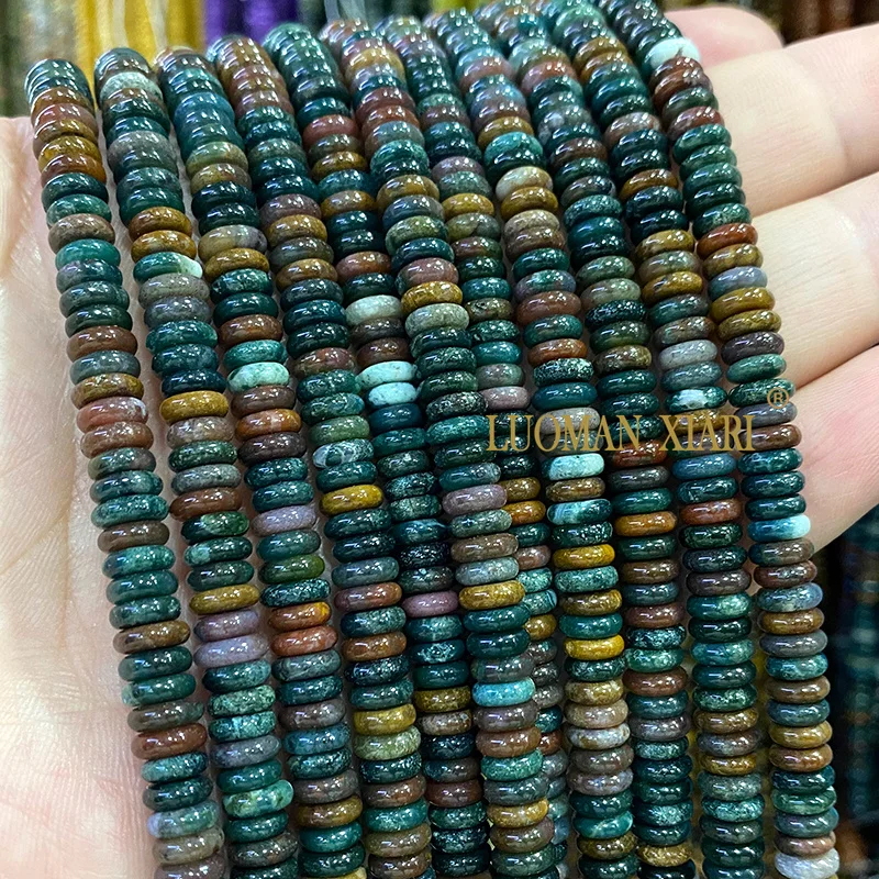 2x6MM Platte Ronde Natuursteen Kralen Labradoriet Agaat Jasper Turquoise Kristal voor Sieraden Maken Diy Armband Accessoires 15''