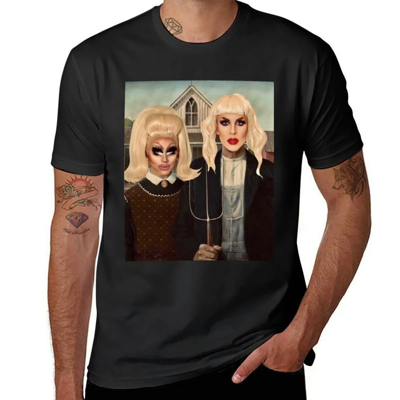 

Trixie and Katya artwork T-Shirt Blouse anime clothes summer clothes mens big and tall t shirts