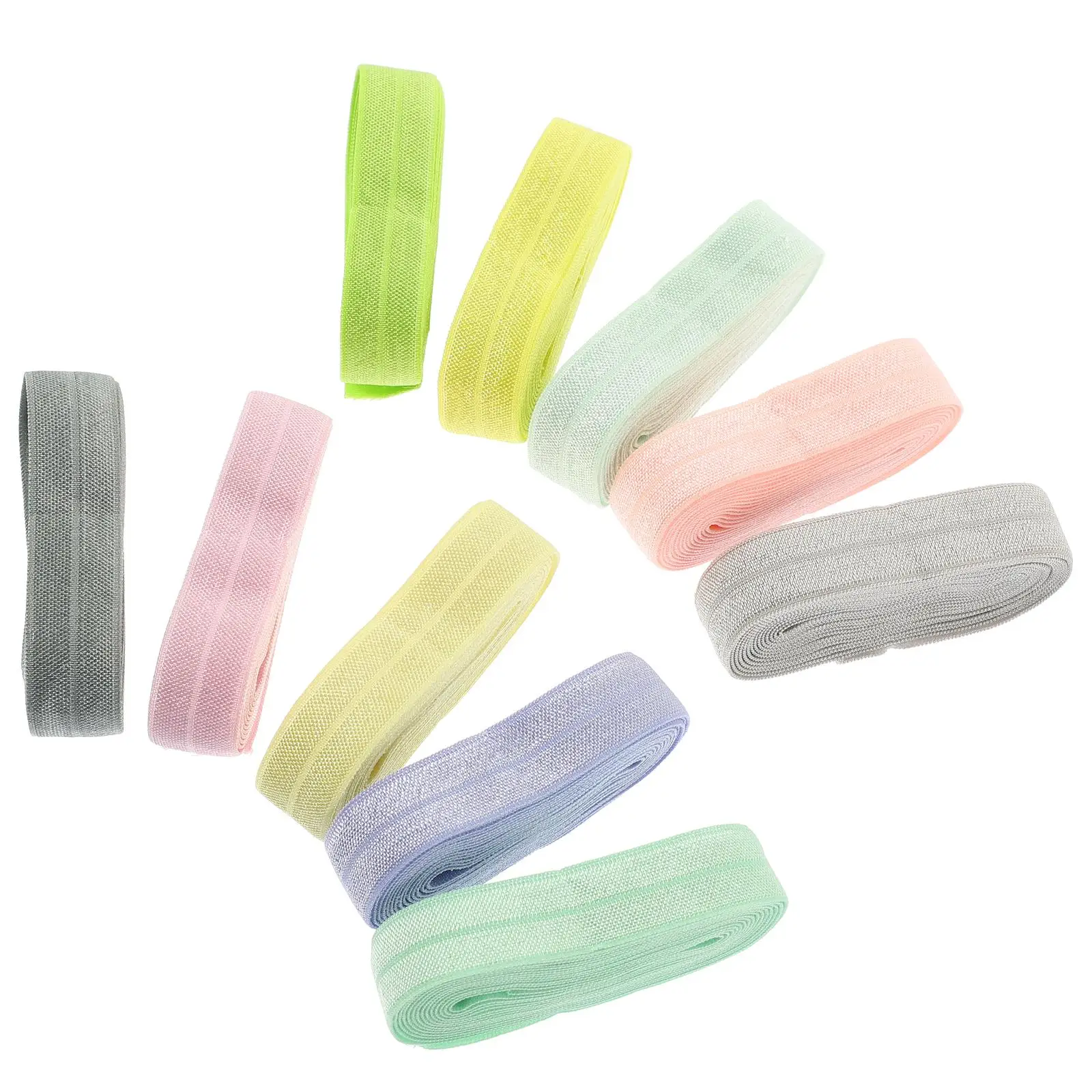 

10 Pcs Elastic Trim Bands for Hair Clothes Flat Sewing Strap Elastics Ribbon Spandex