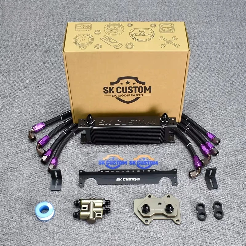 Oil Cooler Radiator Kit for Audi A3 A4 B7 TTS 1.8T 2.0T EA113 Thermostat Engine Oil Cooler Kit