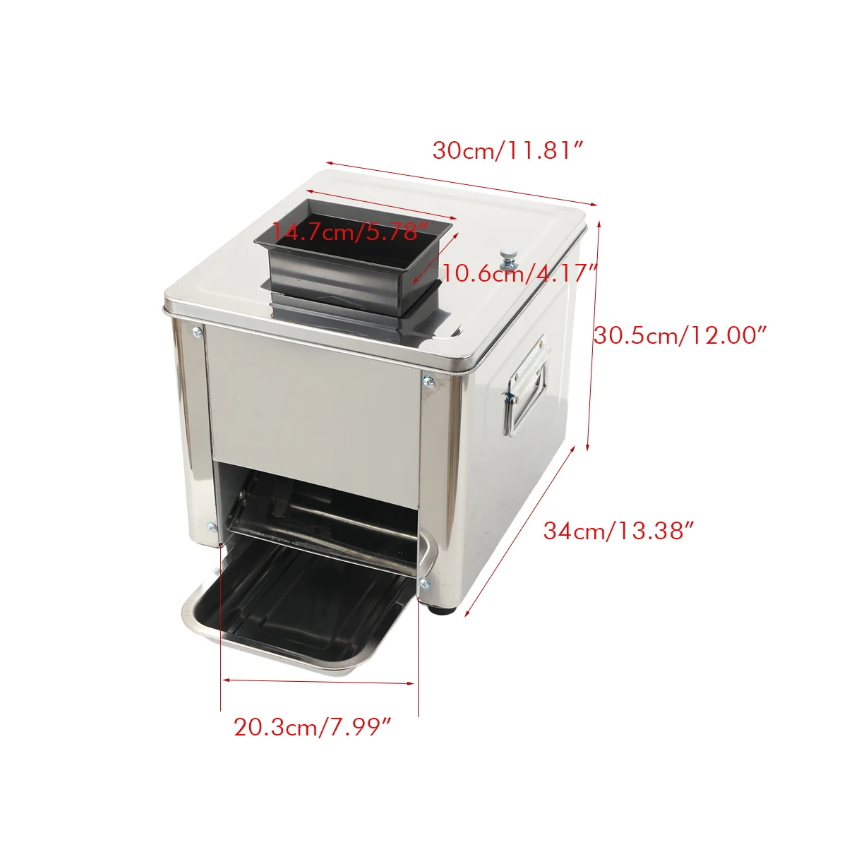 Desktop Edelstahl Doppel-port Elektrische Fleisch Slicer Automatische Fleischwolf Kommerziellen Haushalt Fleisch Cutter – Detail 12