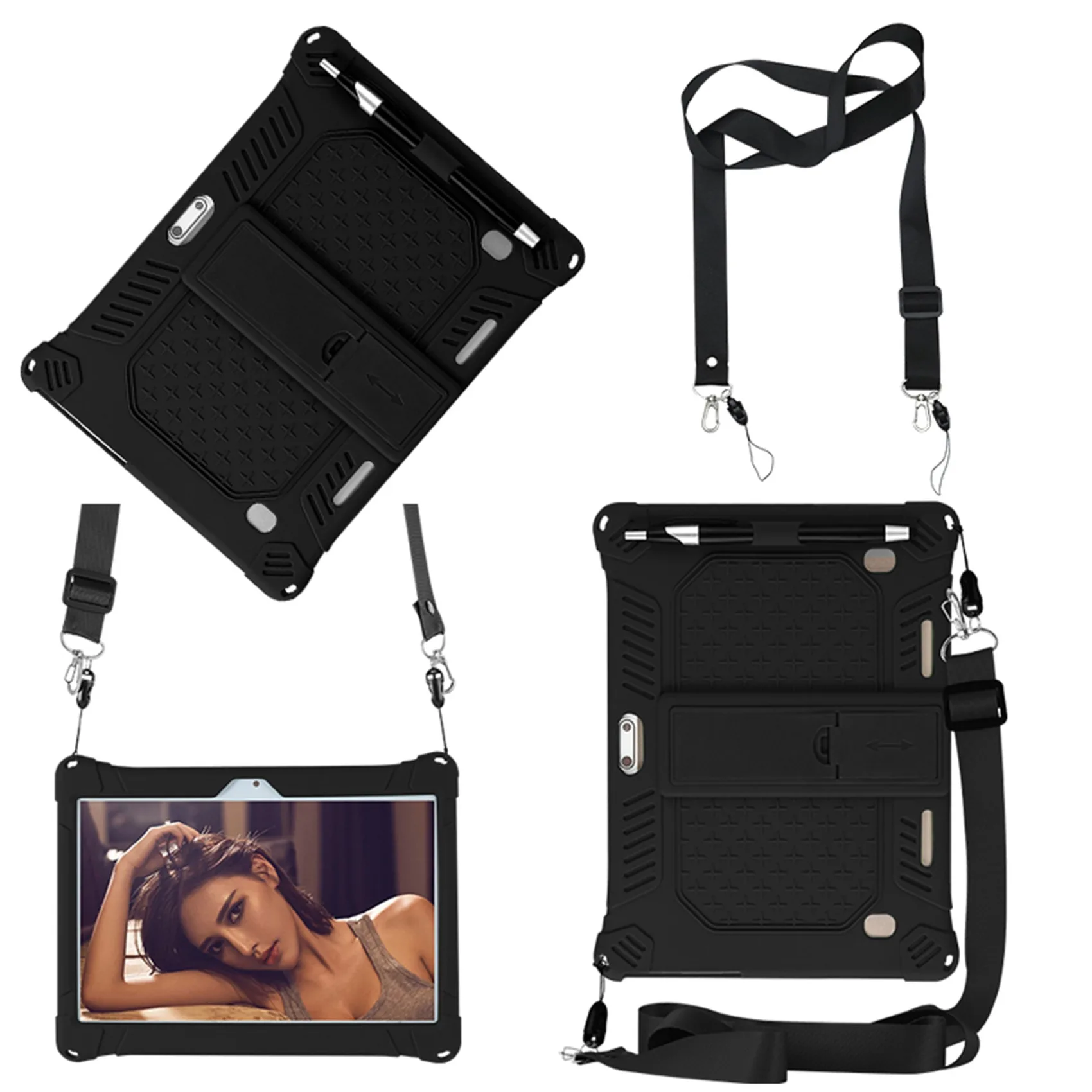 Силиконовый чехол для Teclast M30 M30 PRO 10,1 дюймов, защитный чехол для планшета, подставка для планшета с ремешком и