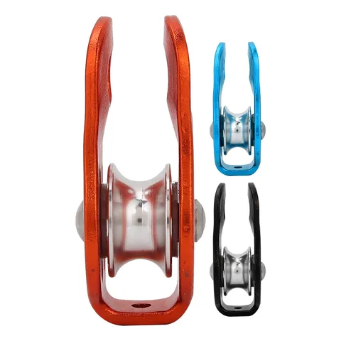 26KN Heavy Duty Aluminum Climbing Pulley Single Swivel Rope Pulley Set…