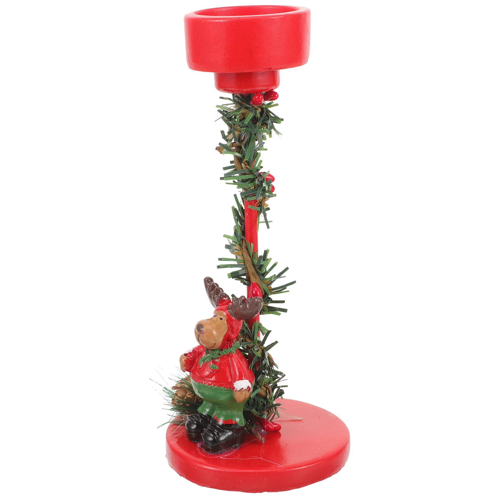 حامل شمع عيد الميلاد الاحتفالي، زخرفة سطح المكتب المزخرفة، مثالية لعرض رف الموقد لحفلات العطلات #3