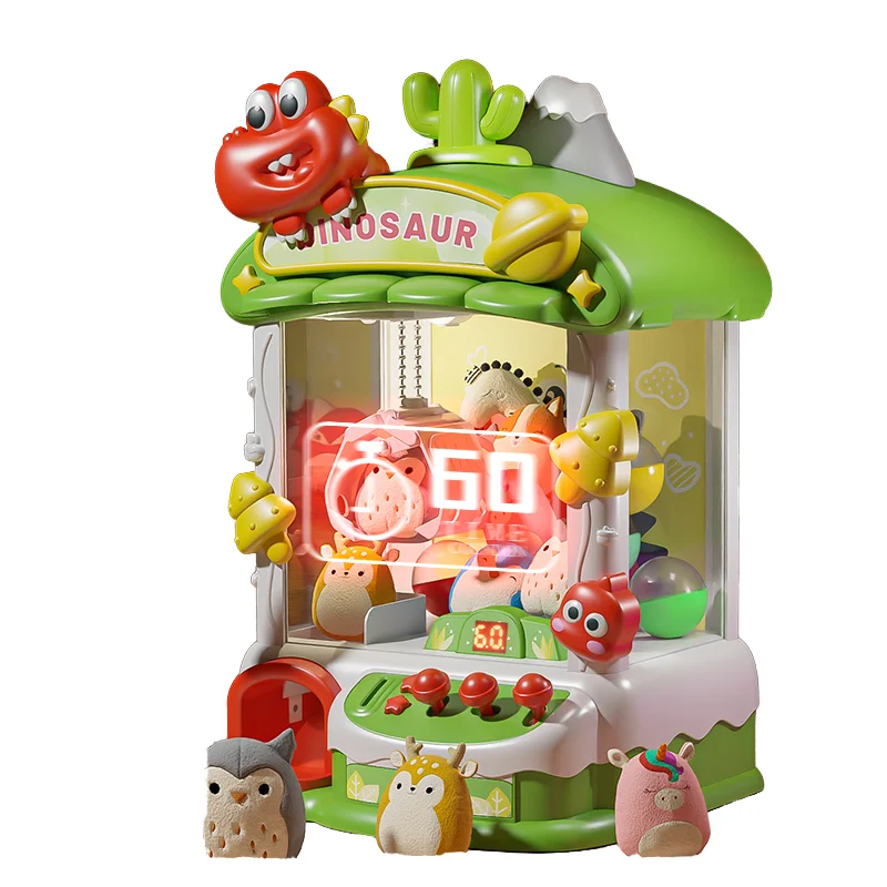 

STLF High Quality Operated Coin Claw Game Machine Mini Vending Machine Toys With Projection and Music for Kids