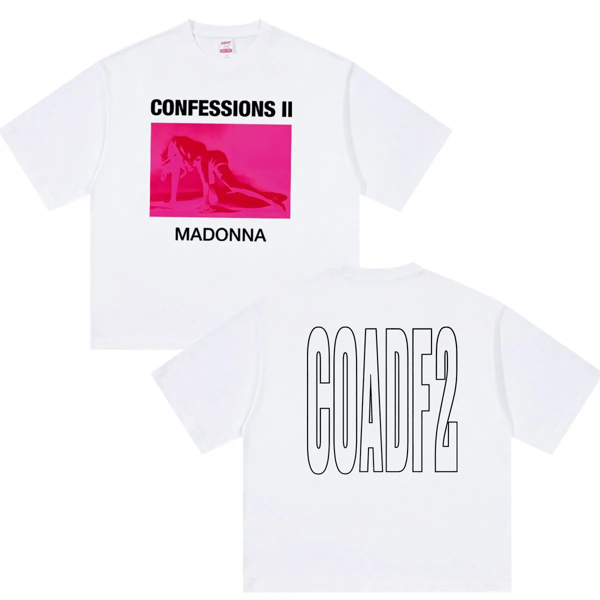 Madonna CONFESSIONS II Tour Album Music 2026 Graphic T Shirts Men Women's Vintage Fashion Cotton Short Sleeve T-shirt Streetwear