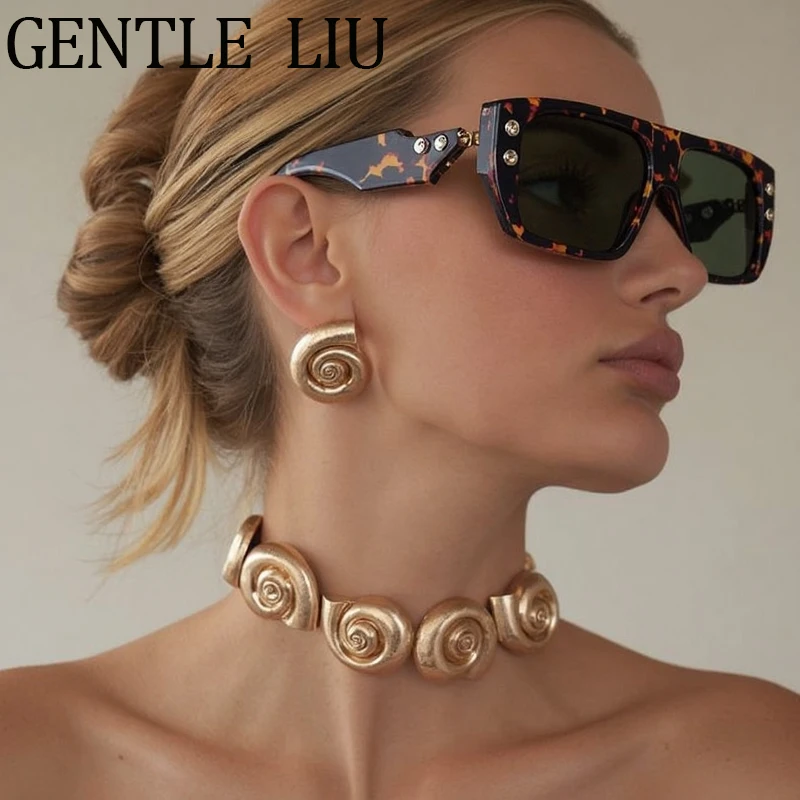 

Punk Square Polarized Sunglasses Women 2025 Luxury Brand Steampunk Big Frame Driving Sun Glasses Outdoor Eyewear Shades UV400