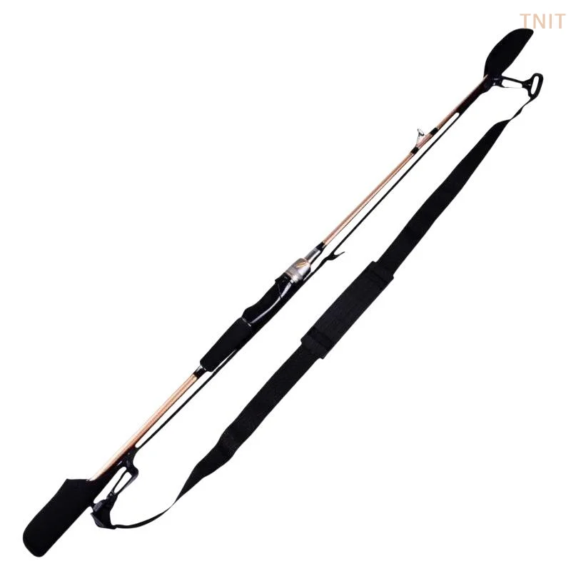 [J] Adjustable Fishing Rod Sling With Cap Protection  Strap For Outdoor Sea Fishing Fans