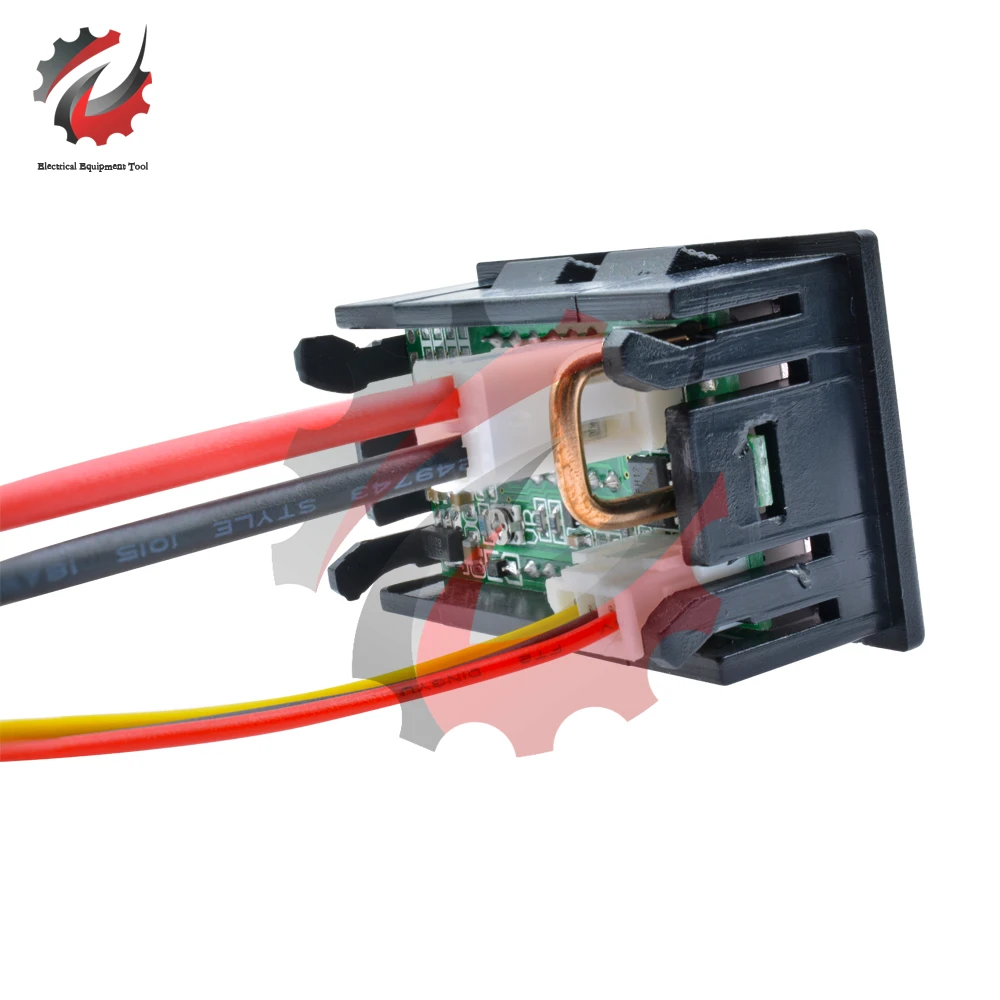 0.28 Inch Dc 0-100V 10A Mini Digitale Voltmeter Amperemeter 4 Bit 5 Draden Voltage Current Meter Tester blauw Rood Dual Led Display