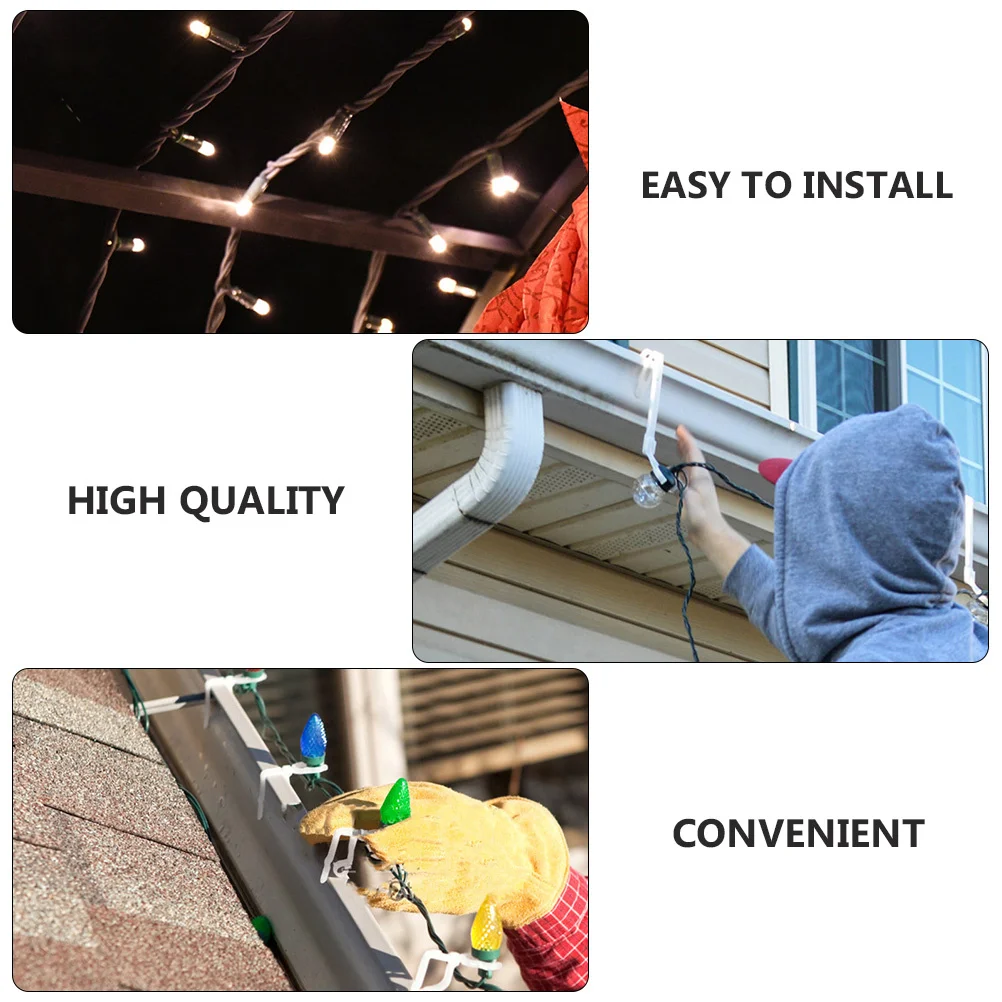 

200Pcs LED Rope Light Mounting Clips Plastic Clear Holder for Outdoor Indoor Patio Wedding Christmas Lighting Accessories