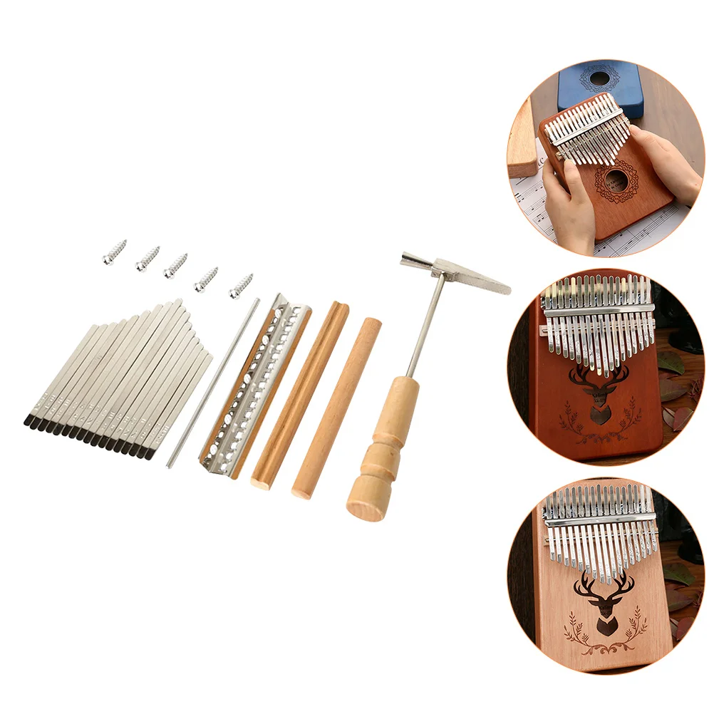 

Kalimba Shrapnel Handmade Kit Saddle Thumb Piano Accessories 17 Keys DIY Finger Wood Parts for