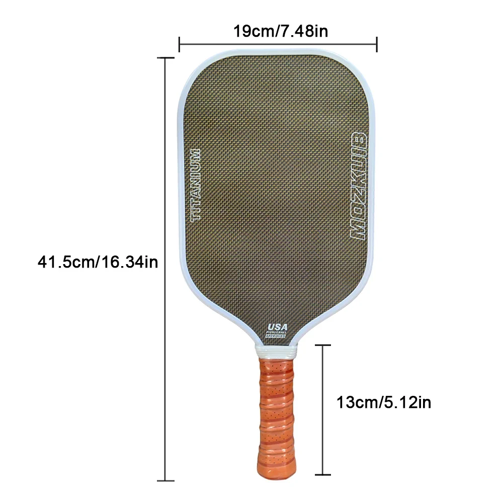 2025 تصميم جديد 3K نسيج التيتانيوم مظهر كرة المخلل مجداف Mokzuib Pickleball ألياف الكربون