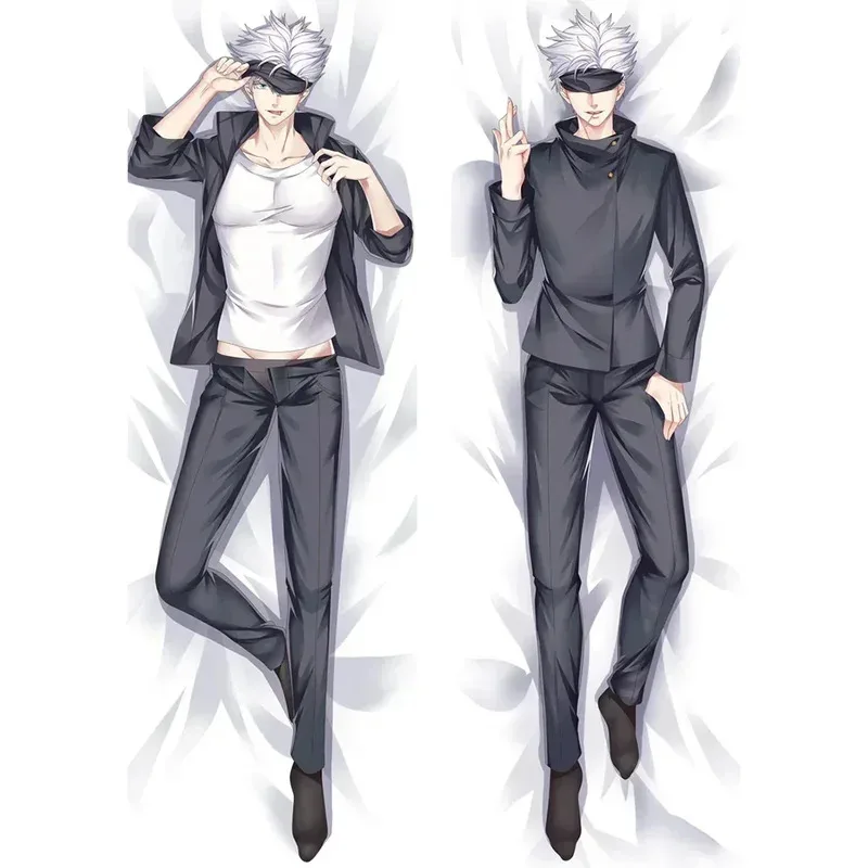 Anime Cosplay 180cm Gojo Satoru Dakimakura Anime Cosplay abrazando el cuerpo funda de almohada fresca personalizada doble cara funda de almohada estampada 72th