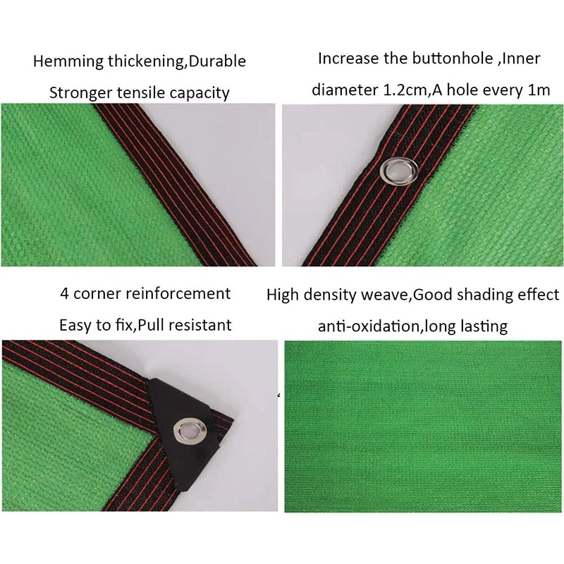 자외선 차단 차양 그물, 식물 커버 네트, 야외 정원 안뜰 수영장 발코니 쉐이드 천, 12 핀
