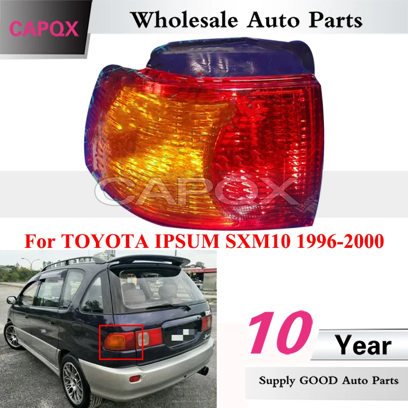 CAPQX Rear Bumper Taillight For TOYOTA IPSUM SXM10 1996-2000 Outer Taillamp Rear Brake Light Stop Light Tail Light Tail Lamp