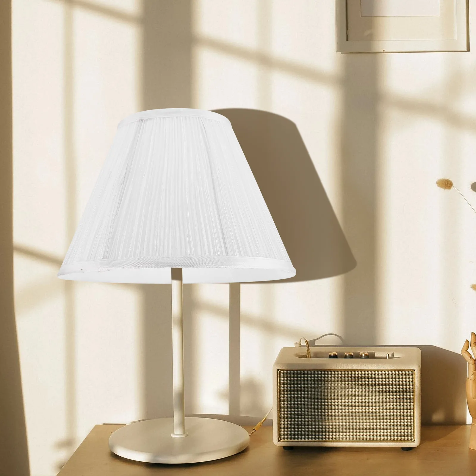 Pleated Cloth Lamp Shade High Quality Dust Resistant Light Cover for Bedroom Living Room Ceiling Wall Floor Lamp Soft Decorative