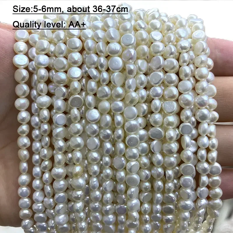 Wholesale AA / AAA Good Quality 100% Natural Freshwater Pearl Rice Button Baroque Beads For Jewelry Making DIY Bracelet  3-11MM