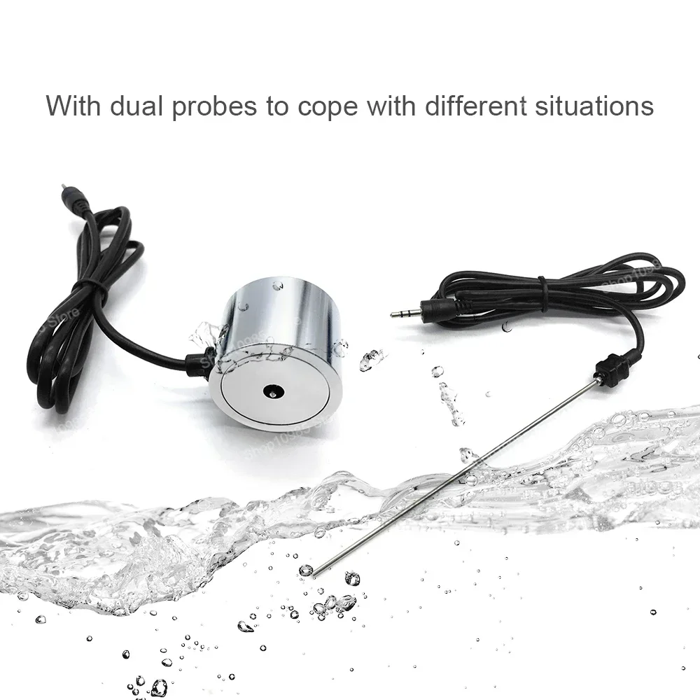 Water Pipe Leak Detector Sensor Water Pipe Tube Leakage Monitor Tester Kit with Dual Probes Earphone High Sensitivity