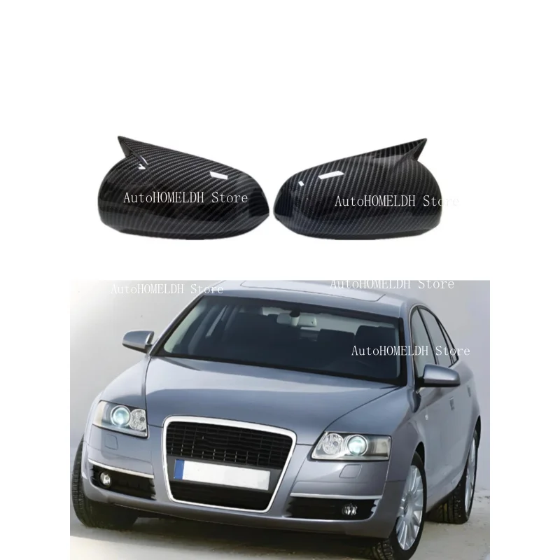 Car Rearview Side Mirror Cover Fit For Audi A3 S3 A4 S4 B6 A6 C6 2002-2009 Wing Cap Exterior Door Rear View Case Trim