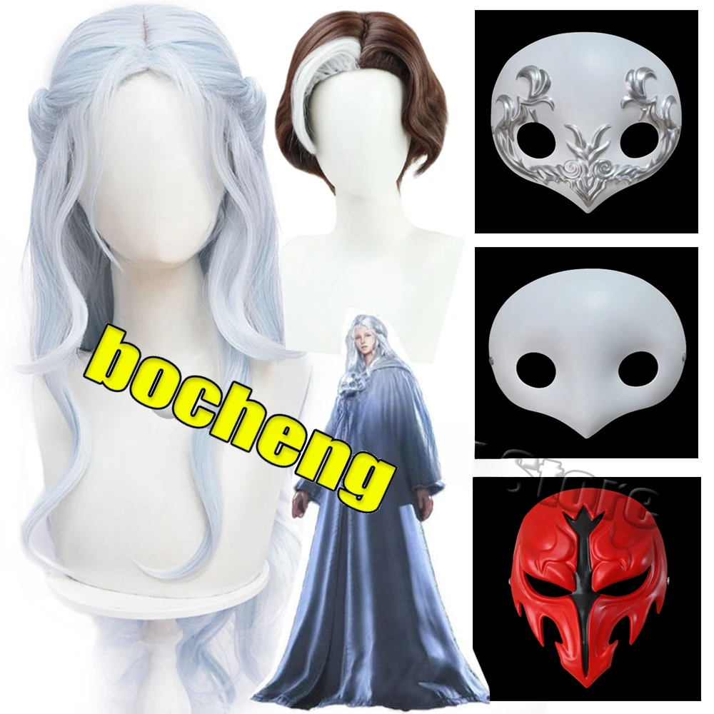 Games Fantasy XIV Endwalker Venat Masks Cosplay Embroidery Final Emet Selch Cos Wigs Hairs Caps Halloween For Men Women Props