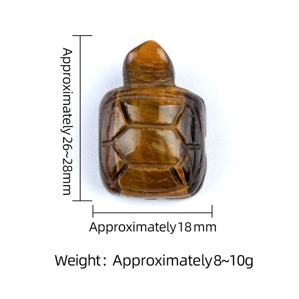 Turtle Shape Ornament Natural Stone Crystal Agate Mini Carving Small Animal Semi-precious Stone Crafts Turtle Small Decorative