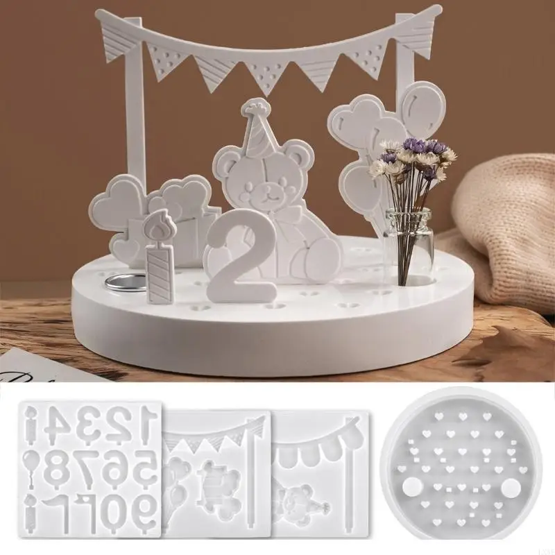 Silicone Bear Cake Mold For Resin Art Holiday Crafts And Decors