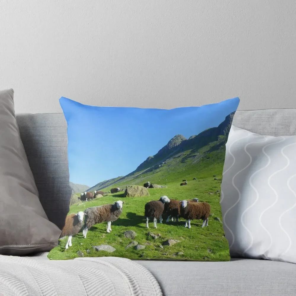 The Lake District: Herdwick Sheep & The Langdales. Throw Pillow Pillowcases Pillowcases Cushion Covers Sofa New year Pillow