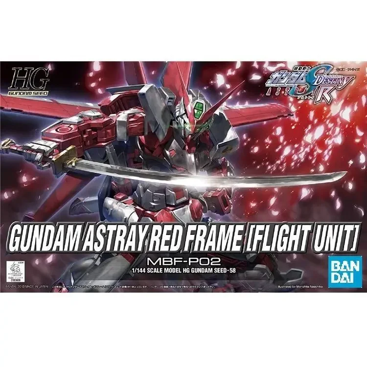 Bandai Original Genuine GUNDAM ASTRAY RED FRAME HG Collectible Model Ornaments Anime Action Figures Toys for Boys Girl Kids Gift