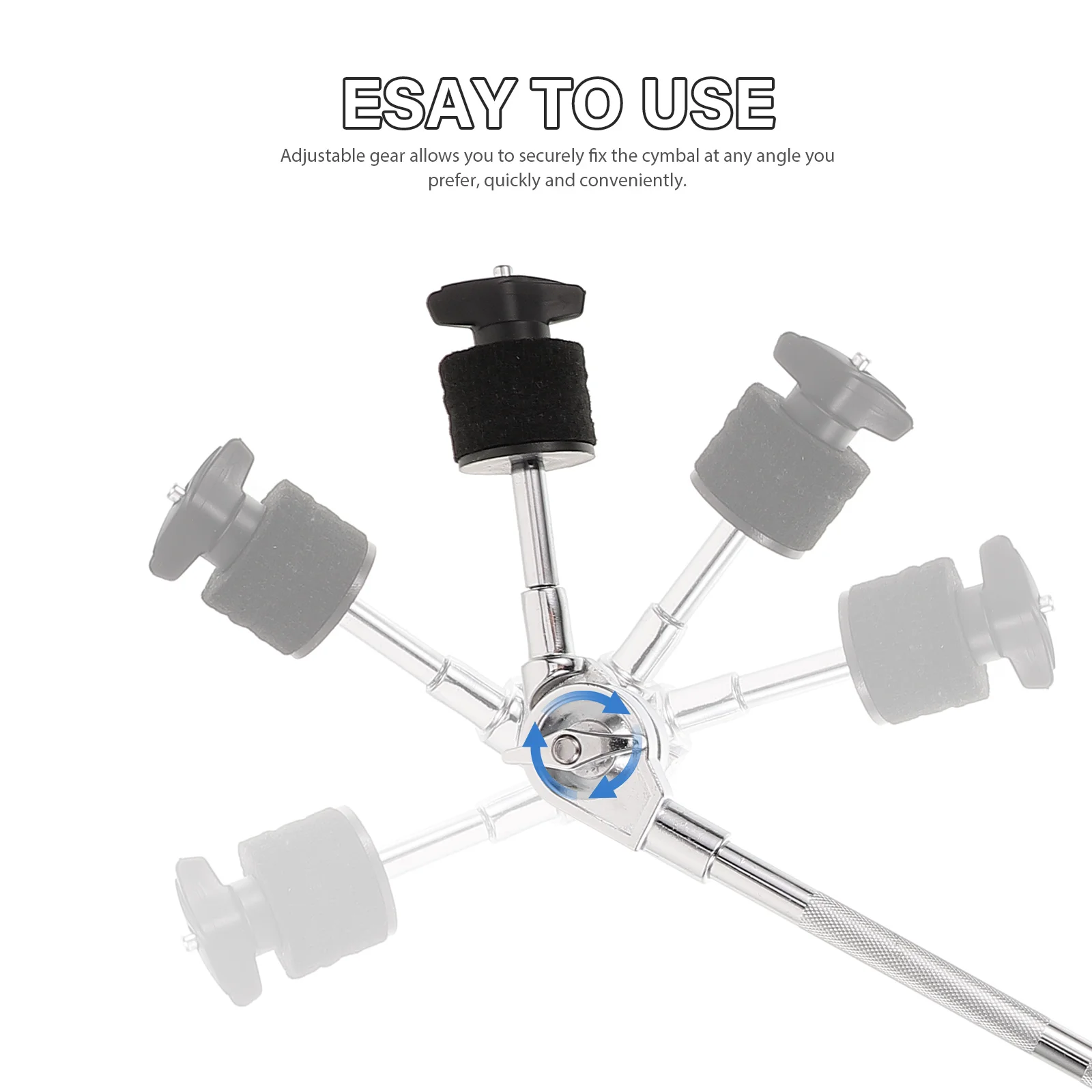 

Reinforced Thickened Drum Boom Arm Extension Clamp Adjustable Cymbal Attachment Clamp Metal Drum Set Accessories Parts