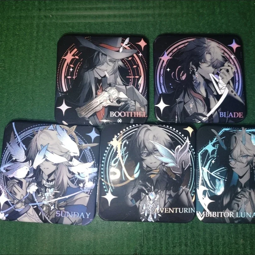 هونكاي: ستار السكك الحديدية الظلام القوطية الأحد افينتورين ساحة معدنية فلاش بروش شارة بدبوس مجوهرات اكسسوارات للملابس على ظهره هدية