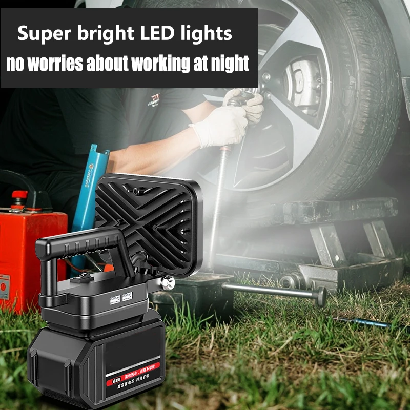 Светодиодный рабочий фонарь для Makita/Dewalt/Milwaukee 14,4 В 18 В литий-ионный аккумулятор 3 дюйма с двойным USB-крючком, ручной фонарь, прожектор