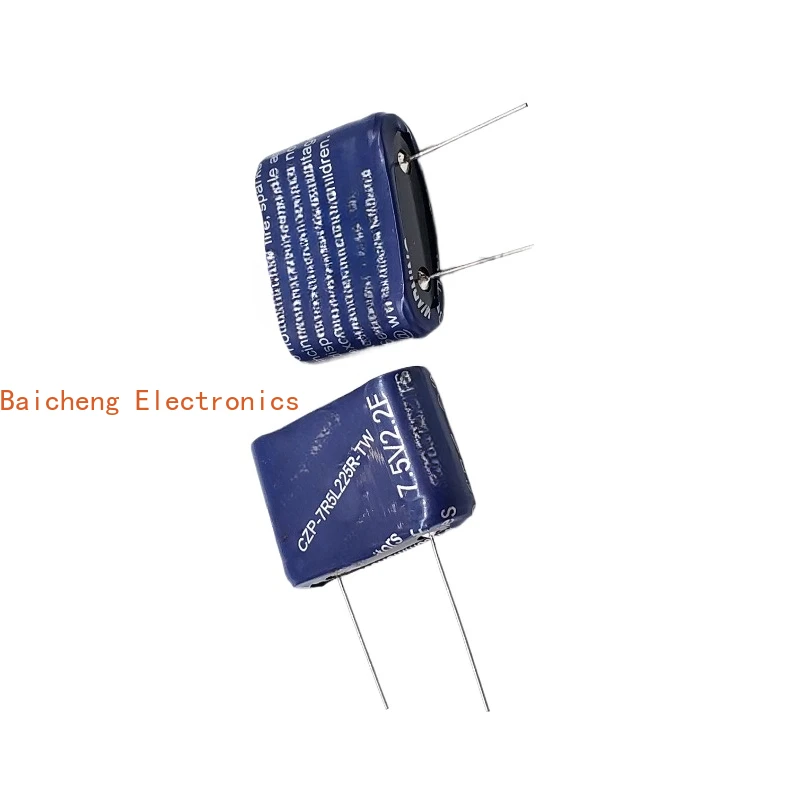 10 PCS 7.5V2.2F Farad Capacitor Componente CZP-7R5L225R-TW Combinação Módulo Pequeno